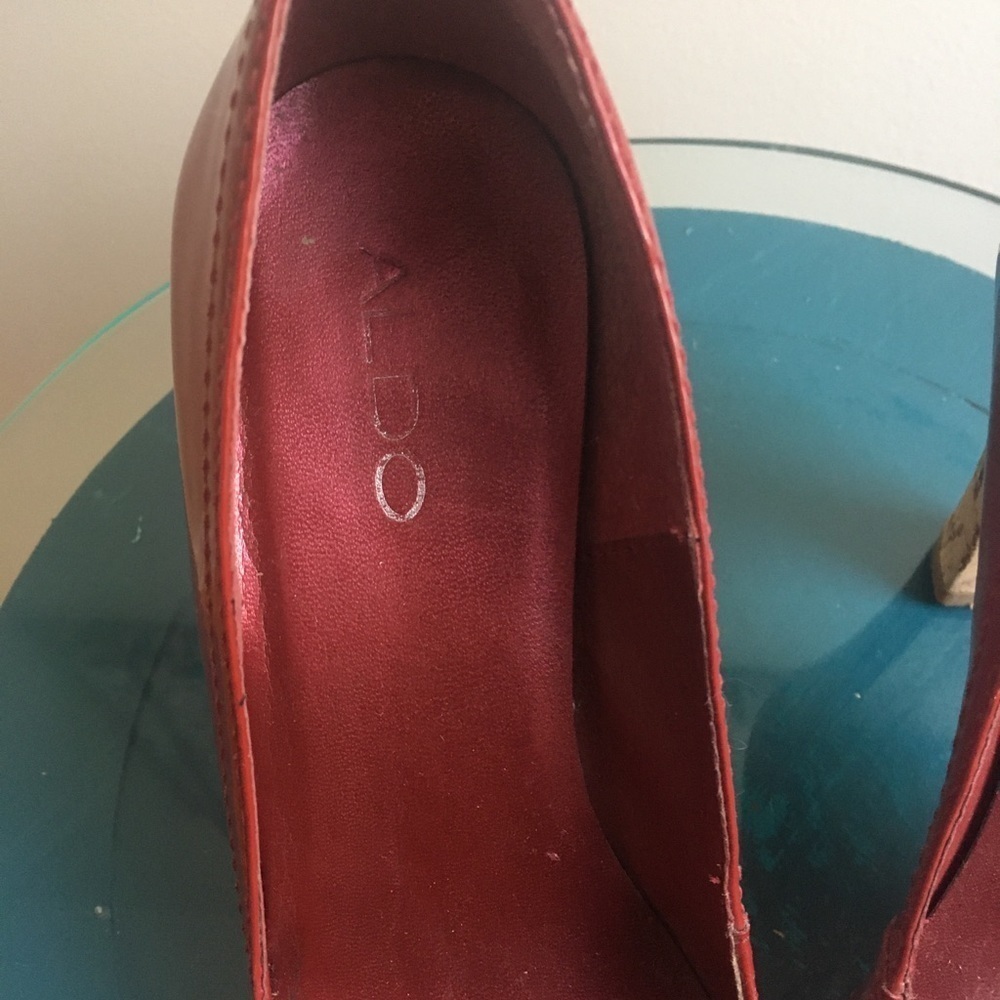ALDO high heeled Red Shoes. Size 7 - Picture 9 of 11